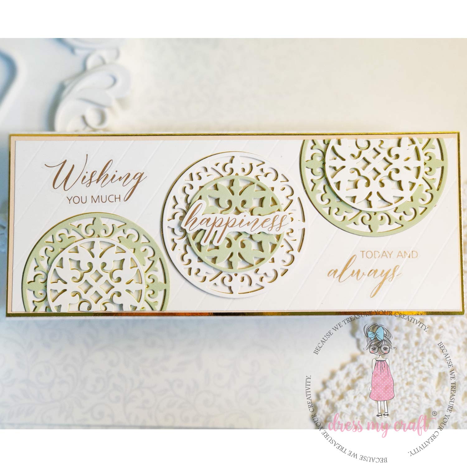 Dress My Craft - Dull Gold Mirror Cardstock - A4