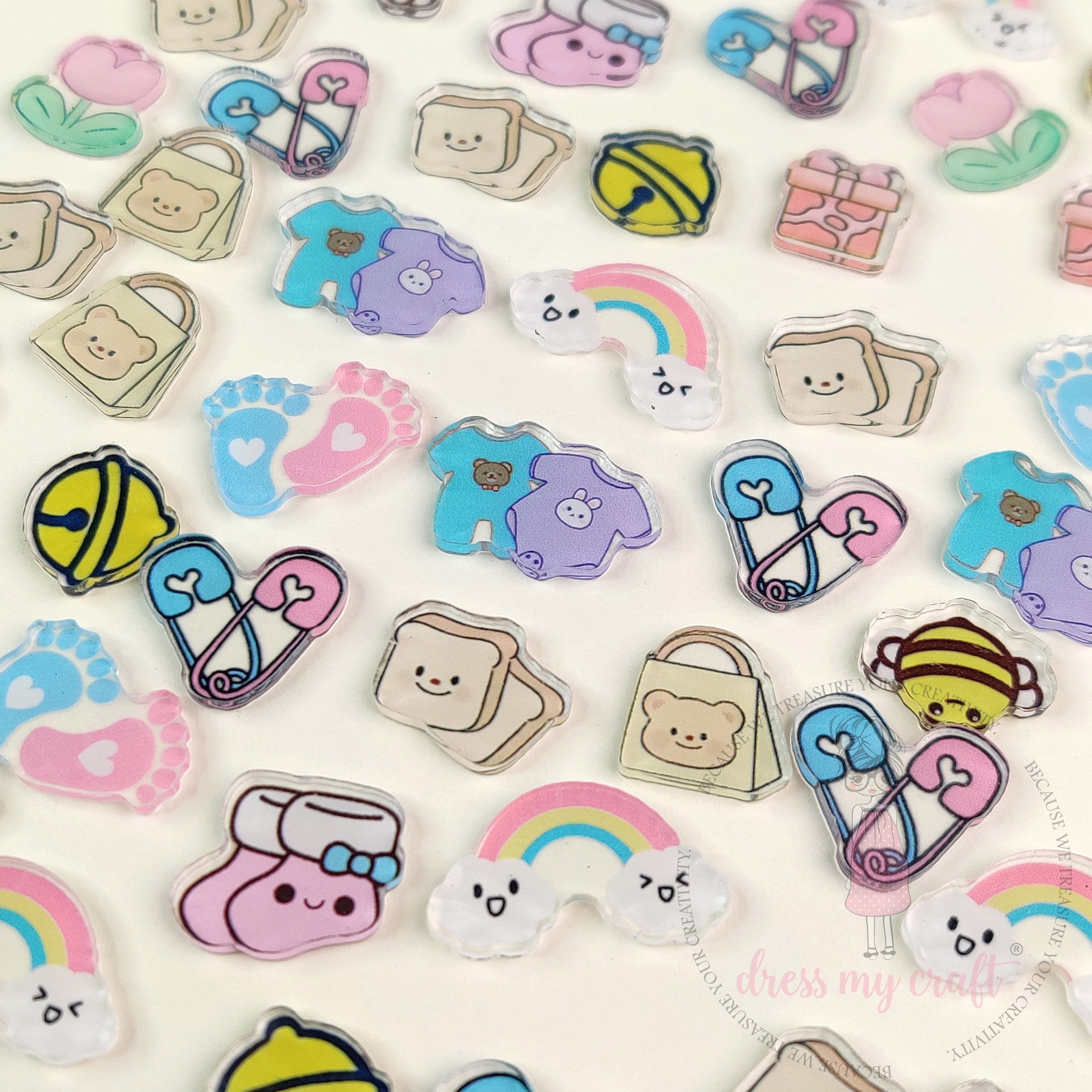 Dress My Craft - Adorable Mini Acrylic Charms
