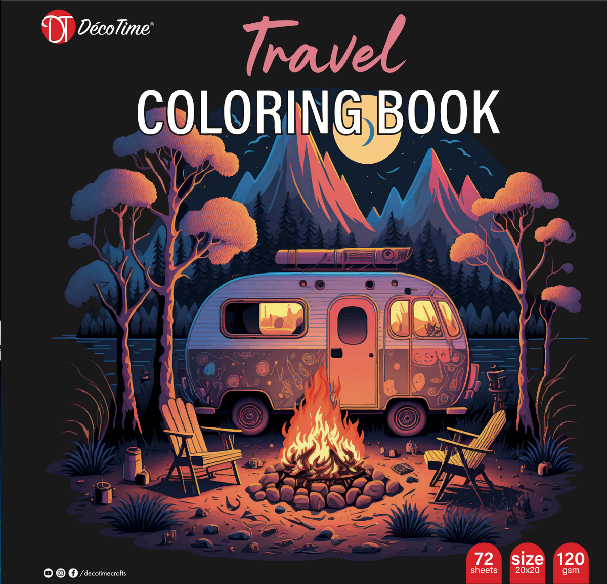 Decotime Coloring Book - Travel 72 Sheets