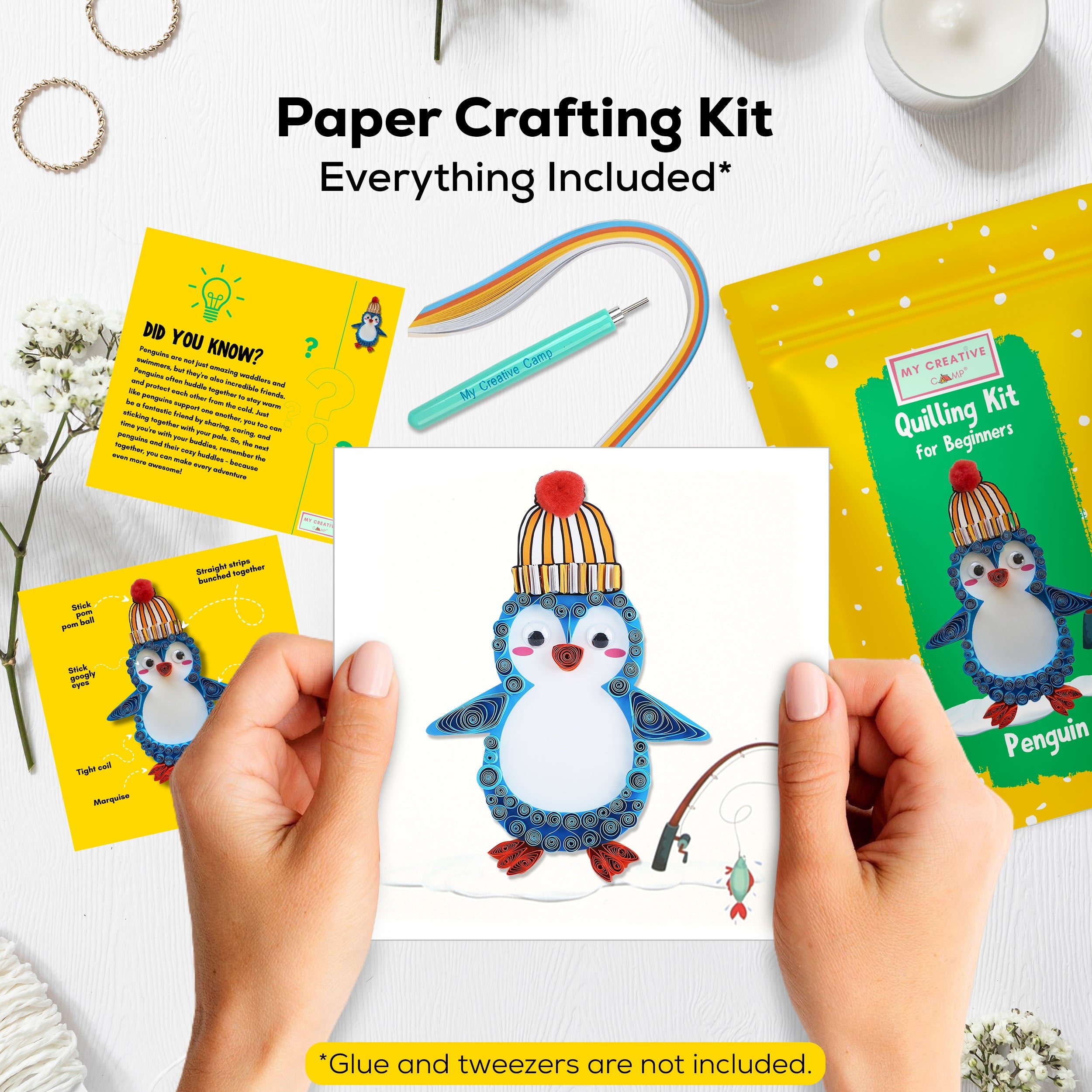 My Creative Camp Penguin Quilling Kit
