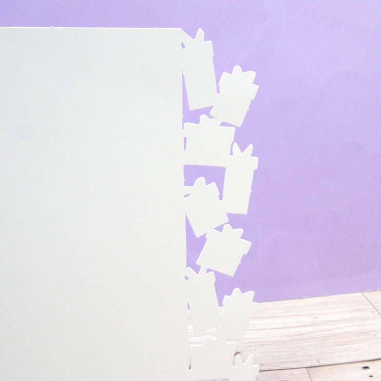 Festive Fancy-Edge Card Blanks - Gift Boxes