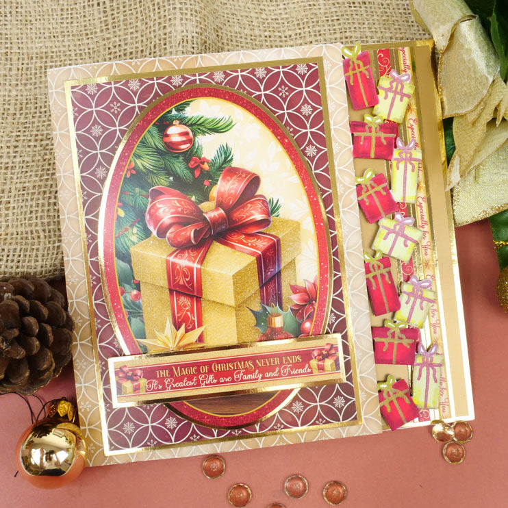 Festive Fancy-Edge Card Blanks - Gift Boxes
