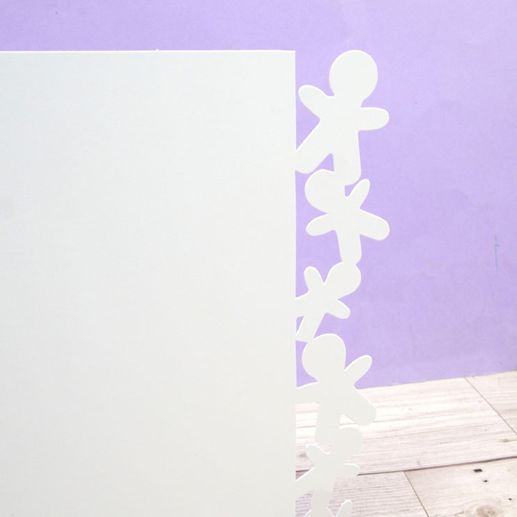 Festive Fancy-Edge Card Blanks - Gingerbread Men