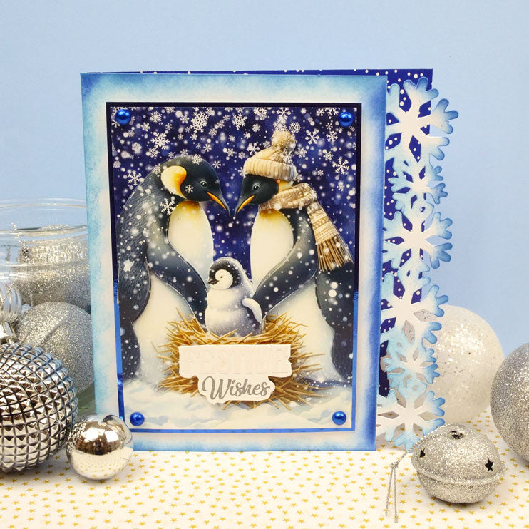 Festive Fancy-Edge Card Blanks - Snowflakes