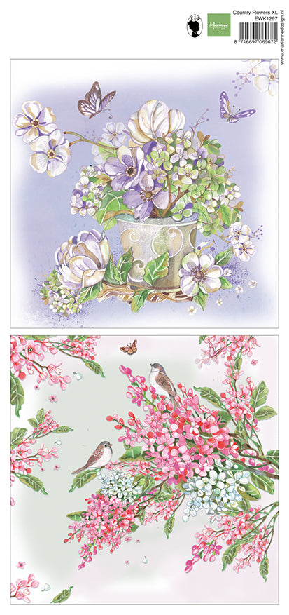 Marianne Design XL Cutting Sheet - Country Flowers