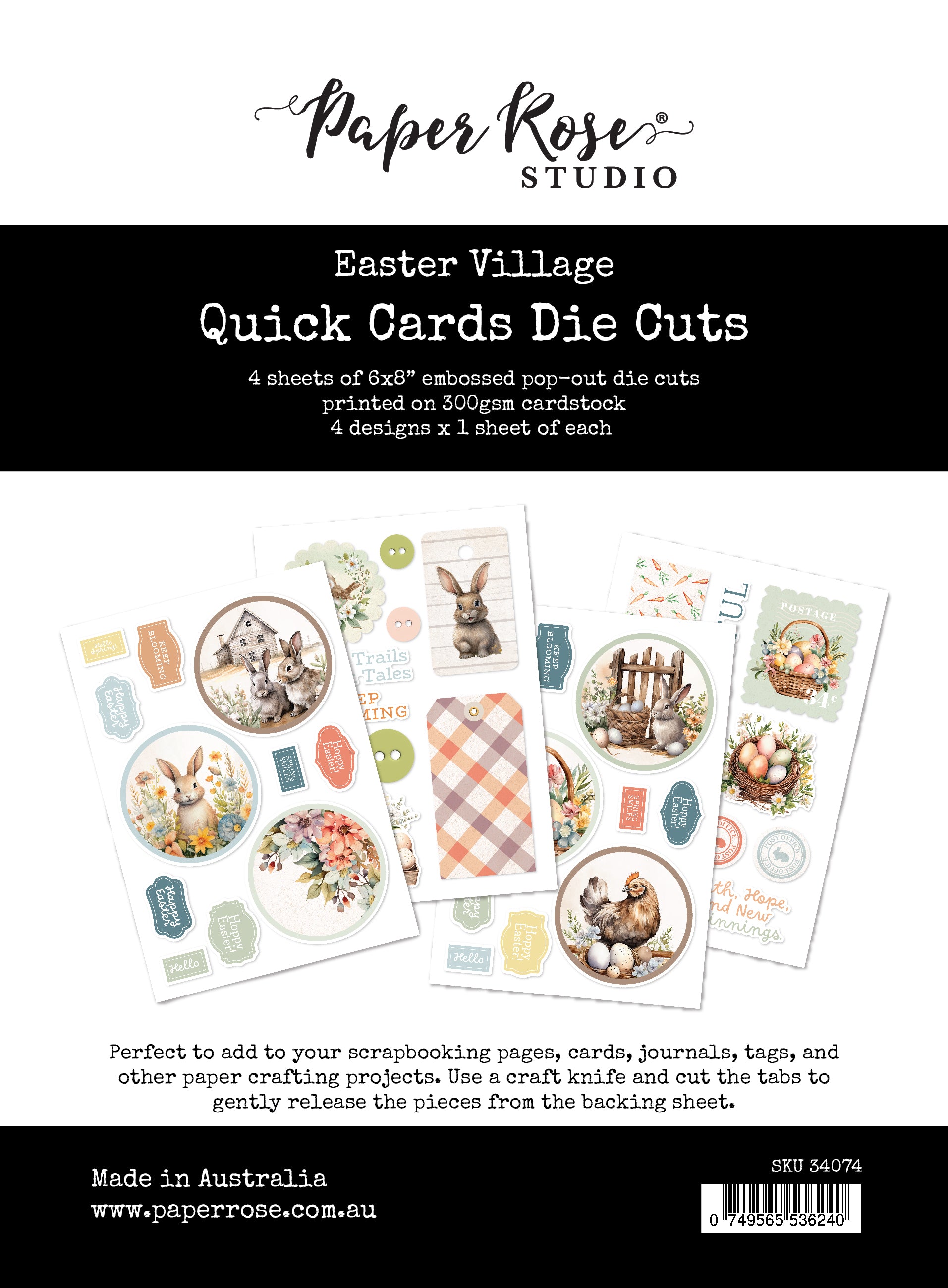 Easter Village Quick Cards Die Cut 34074