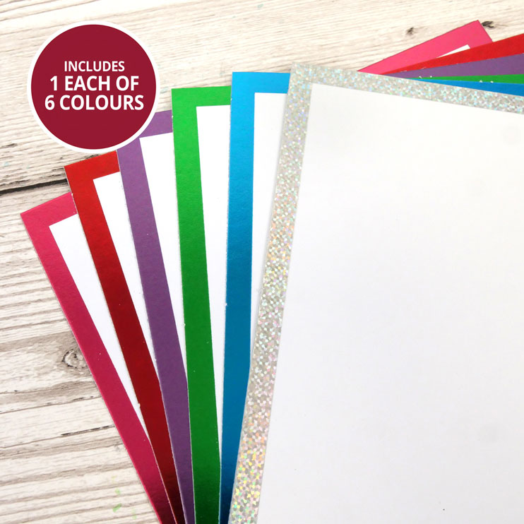 Foiled Edge Card Blanks & Envelopes Megabuy - Brights Edition