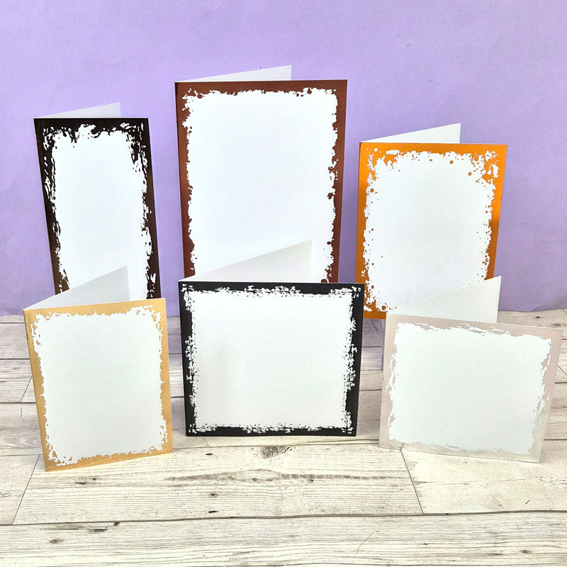 Distressed Foiled Edge Card Blanks & Envelopes Megabuy