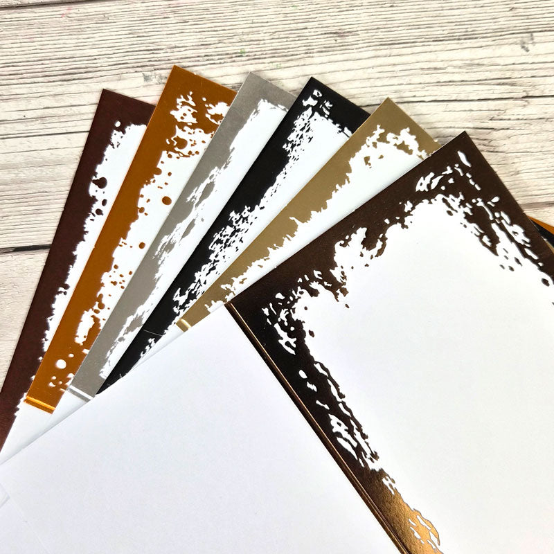 Distressed Foiled Edge Card Blanks & Envelopes Megabuy