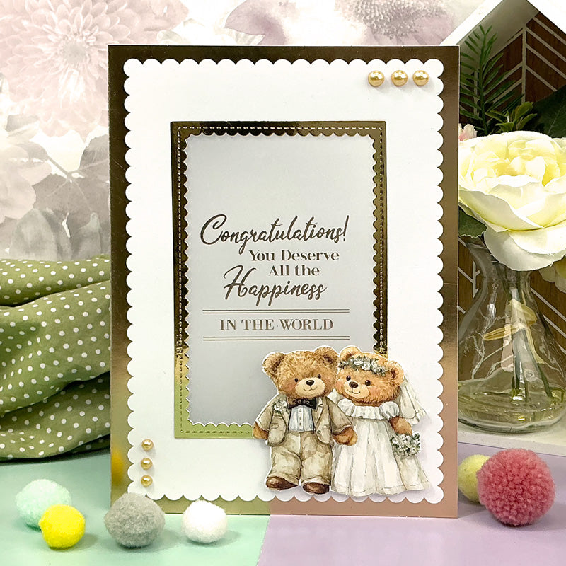 Scalloped Foiled Edge Card Blanks & Envelopes - 7"x 5"