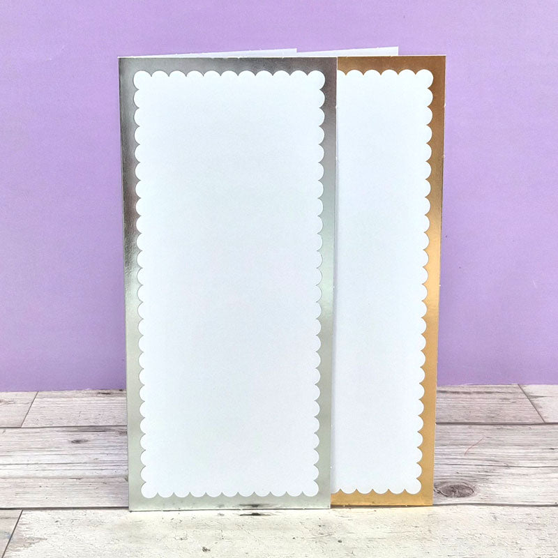 Scalloped Foiled Edge Card Blanks & Envelopes - DL