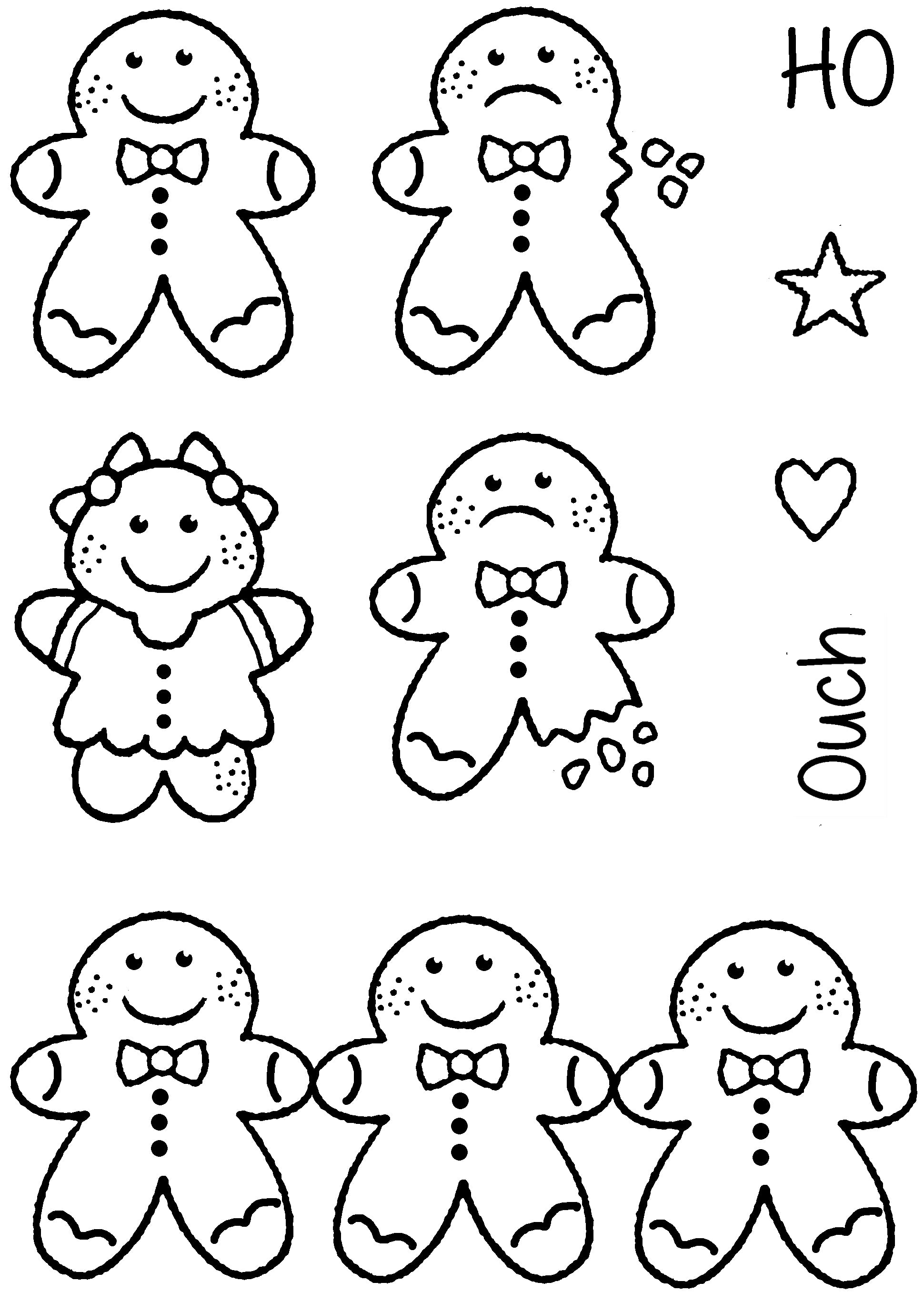 Woodware Clear Singles Tiny Gingerbread Man 3 in x 4 in Stamp