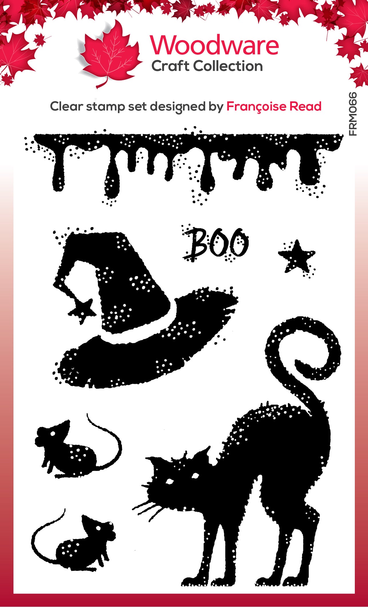 Woodware Clear Singles Halloween Props 3 in x 4 in Stamp Set