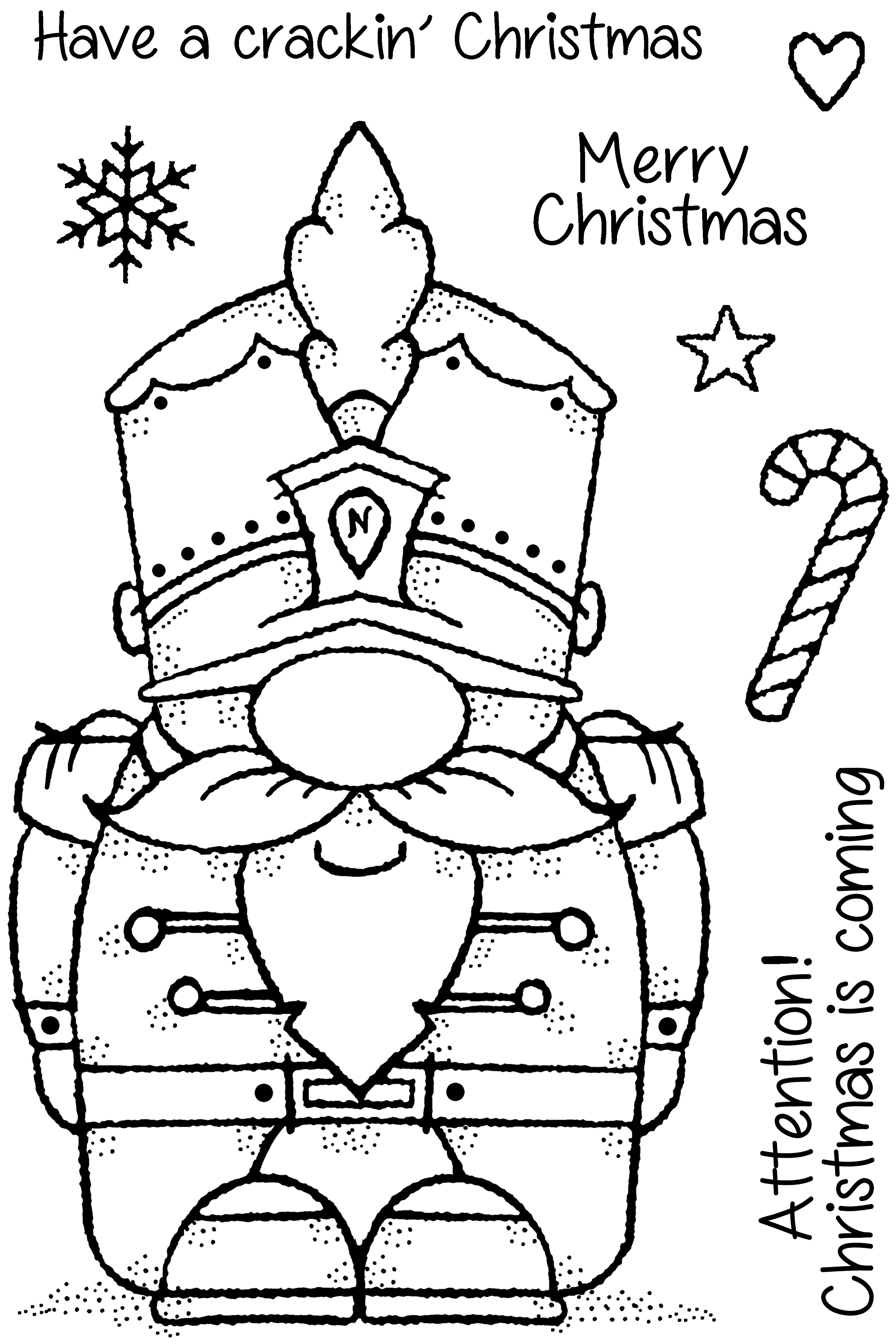 Woodware Clear Singles Nutcracker Gnome 4 in x 6 in Stamp Set