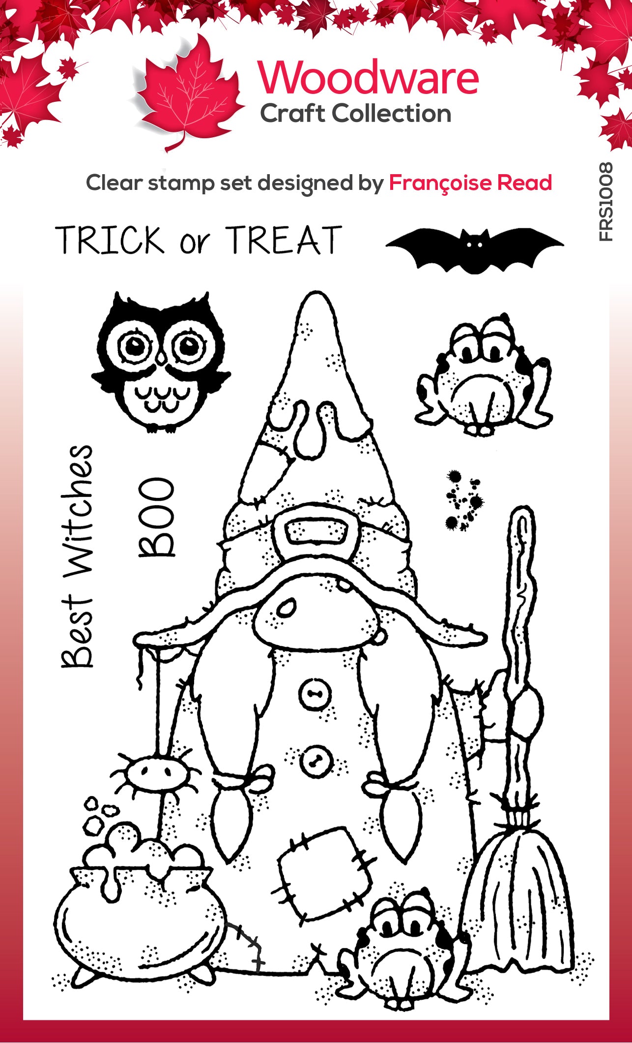 Woodware Clear Singles Witchy Woo 4 in x 6 in Stamp Set