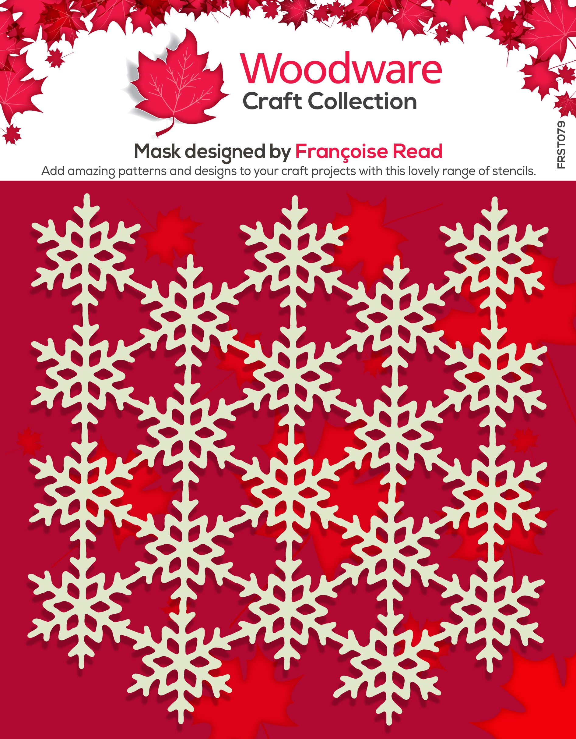 Woodware Snowflake Screen 6 in x 6 in Mask