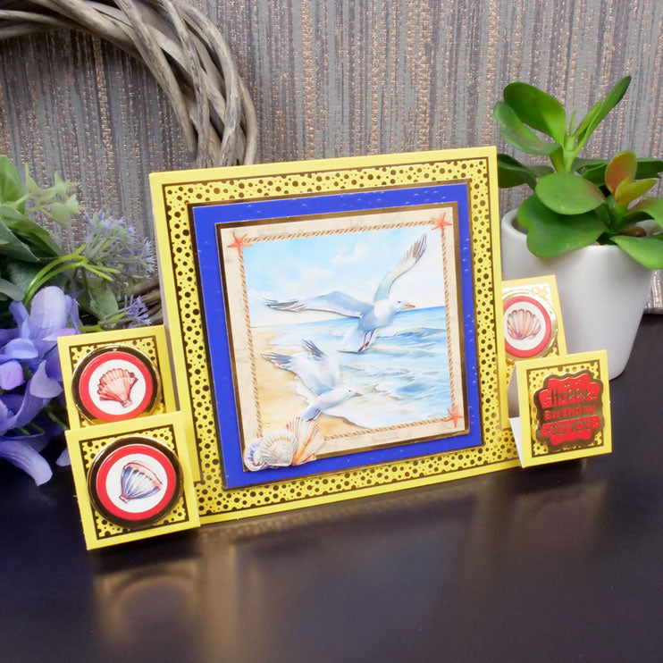 Foiled Pattern Stepper Cards - Square Centrepiece