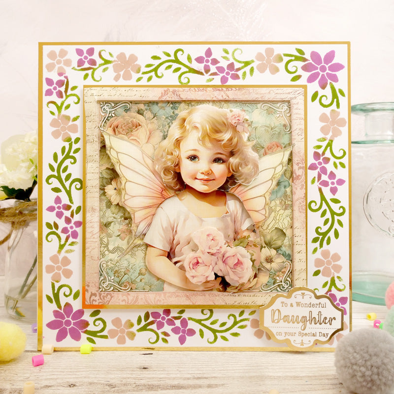 For the Love of Masks - Pretty Petals Frame & Background