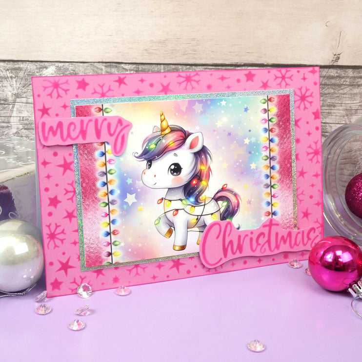 For the Love of Masks - Twinkling Snowflakes Frame & Sentiment