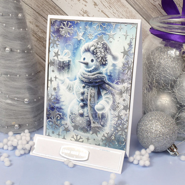 For the Love of Masks - Twinkling Snowflakes Frame & Sentiment