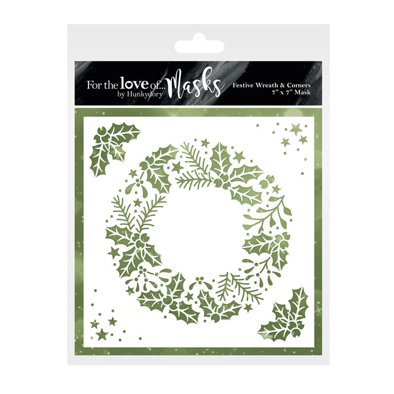 For the Love of Masks - Festive Wreath & Corners