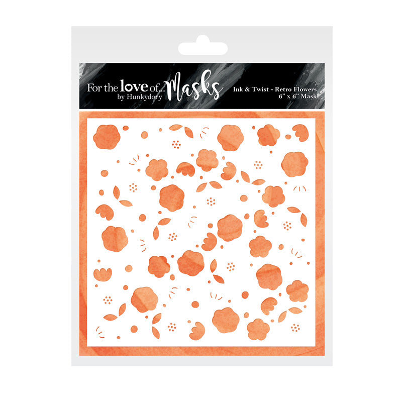 For the Love of Masks - Ink & Twist - Retro Flowers