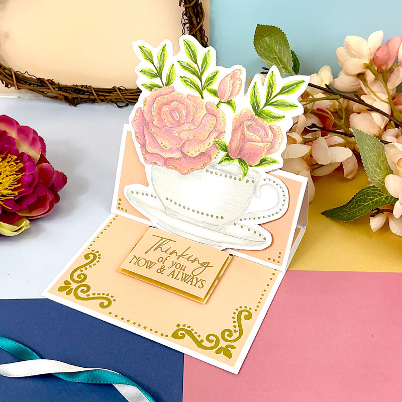 For the Love of Masks - Blooming Centrepiece - Teacup