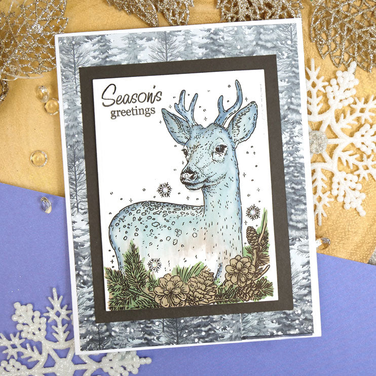 For the Love of Stamps - Woodland Deer