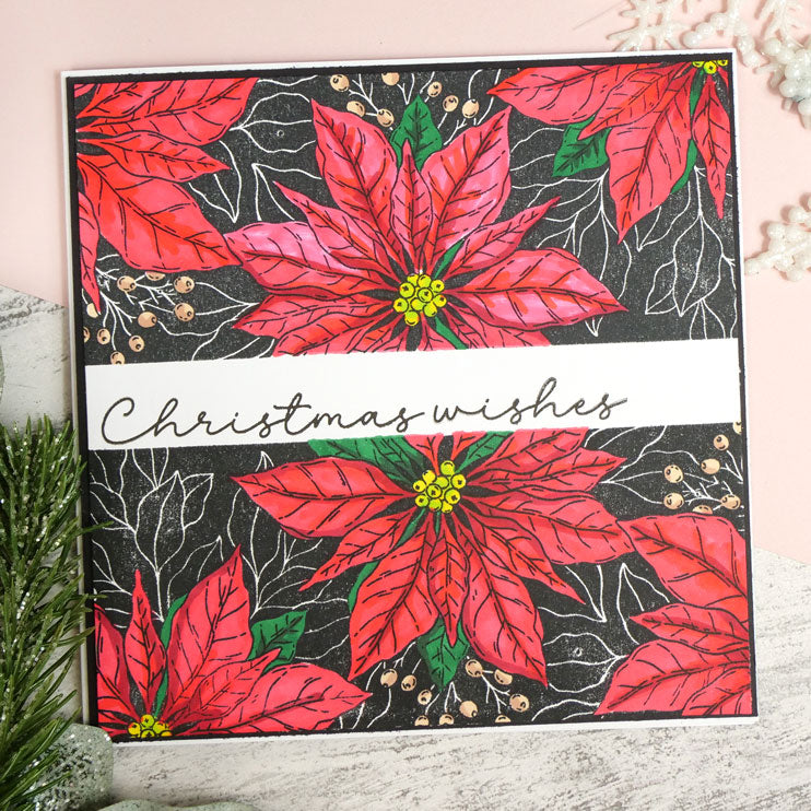 For the Love of Stamps - Picturesque Poinsettias