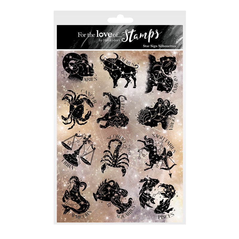 For the Love of Stamps - Star Sign Silhouettes