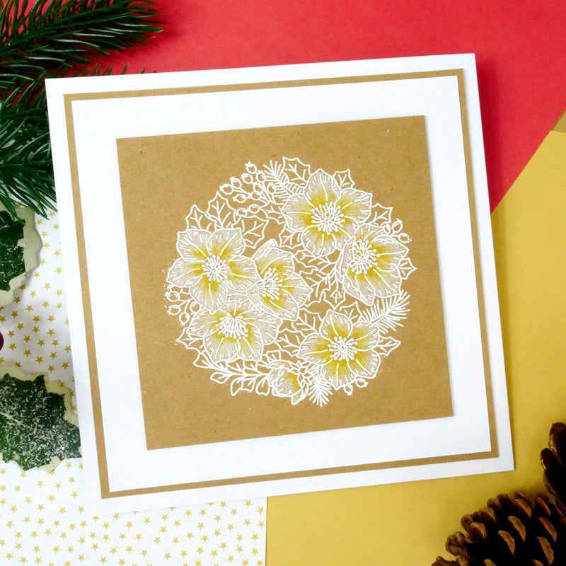 For the Love of Stamps - A Circle of Christmas Roses