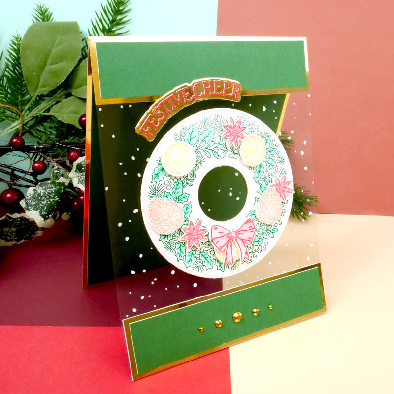 For the Love of Stamps - A Circle of Festive Foliage