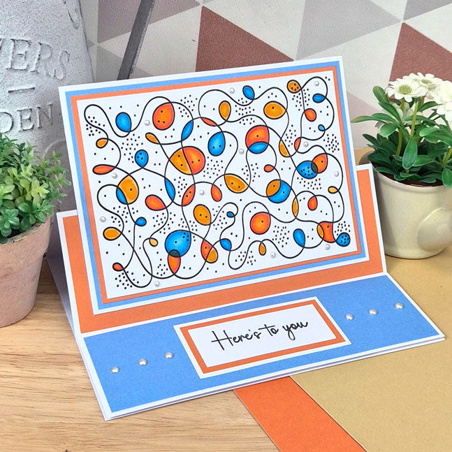 For the Love of Stamps - Funky Loops Background