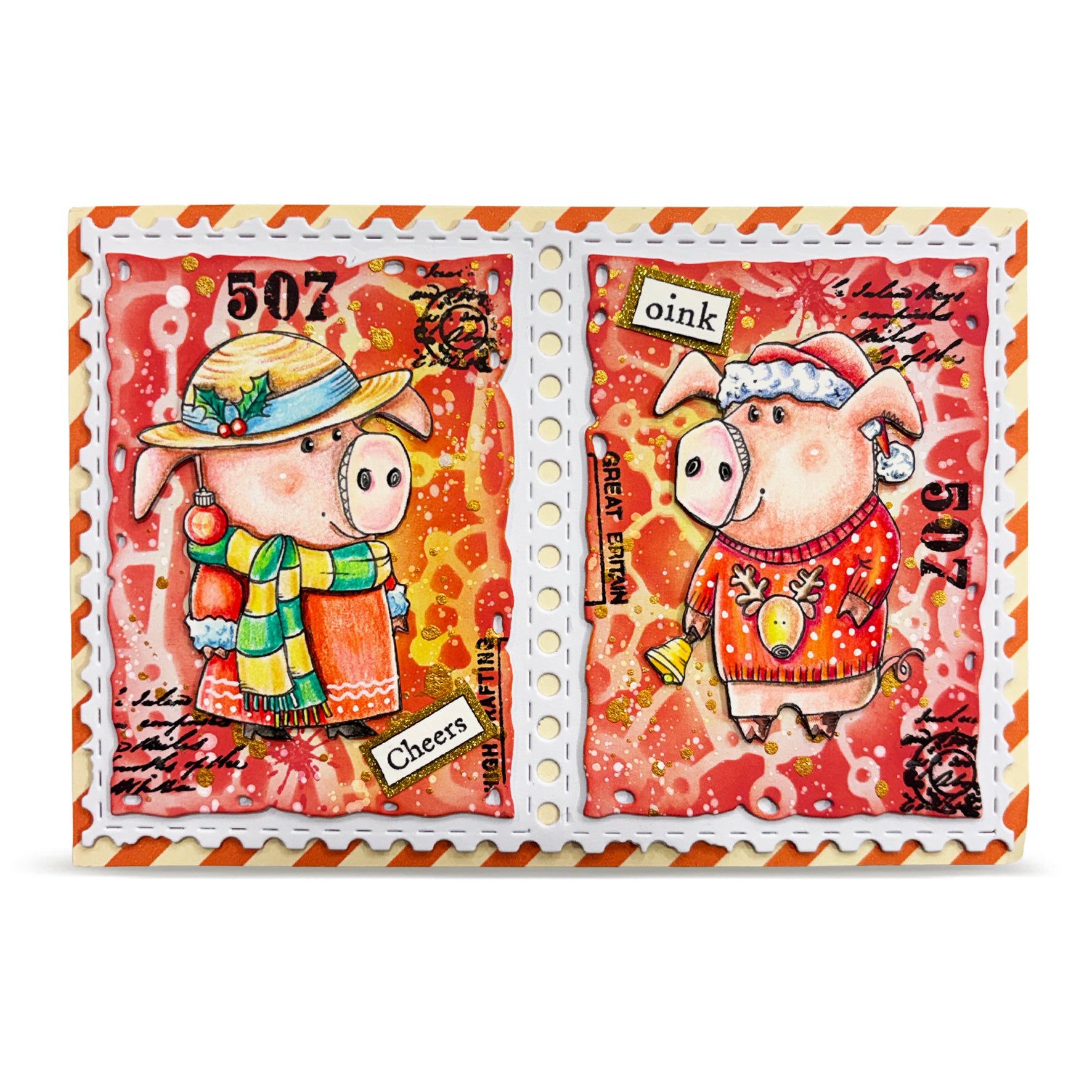 AALL and Create - A7 Stamp Set - Holiday Pigs