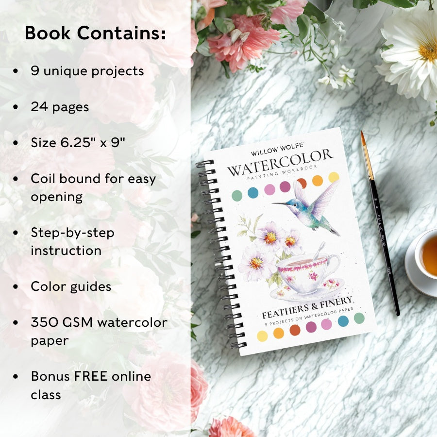 Willow Wolfe - Watercolor Workbook: Feathers and Finery by Willow Wolfe