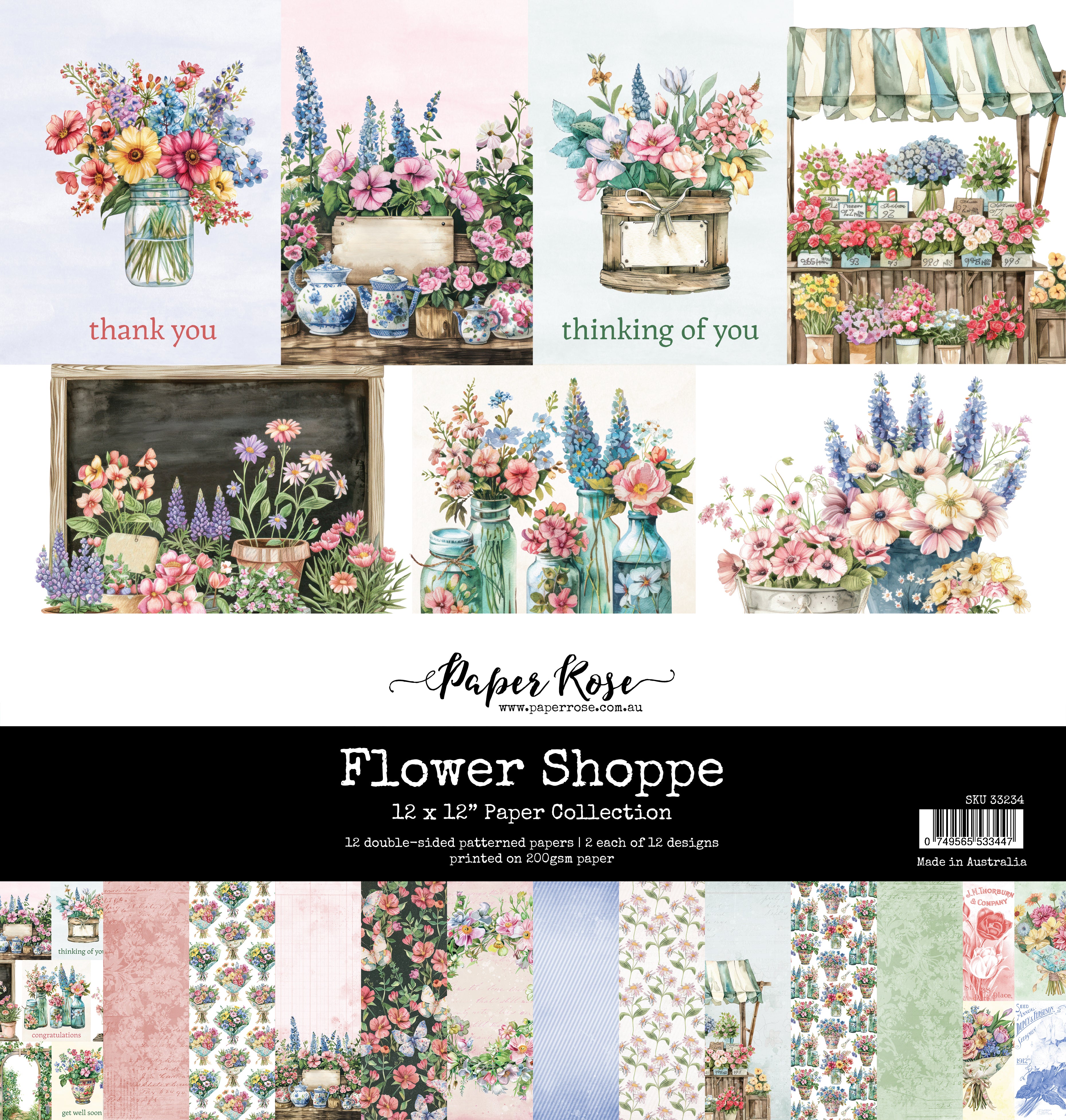 Flower Shoppe 12x12 Paper Collection 33234