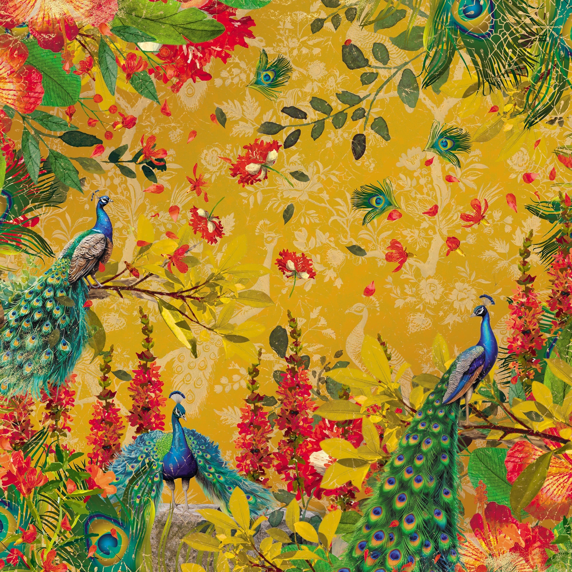 Graceful Plumes Paper Pad 12”x12”