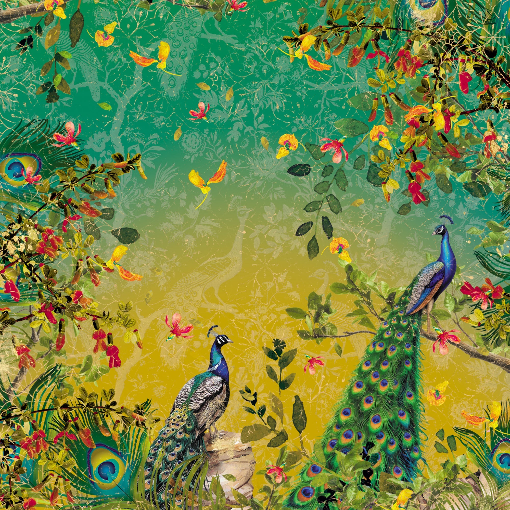 Graceful Plumes Paper Pad 12”x12”