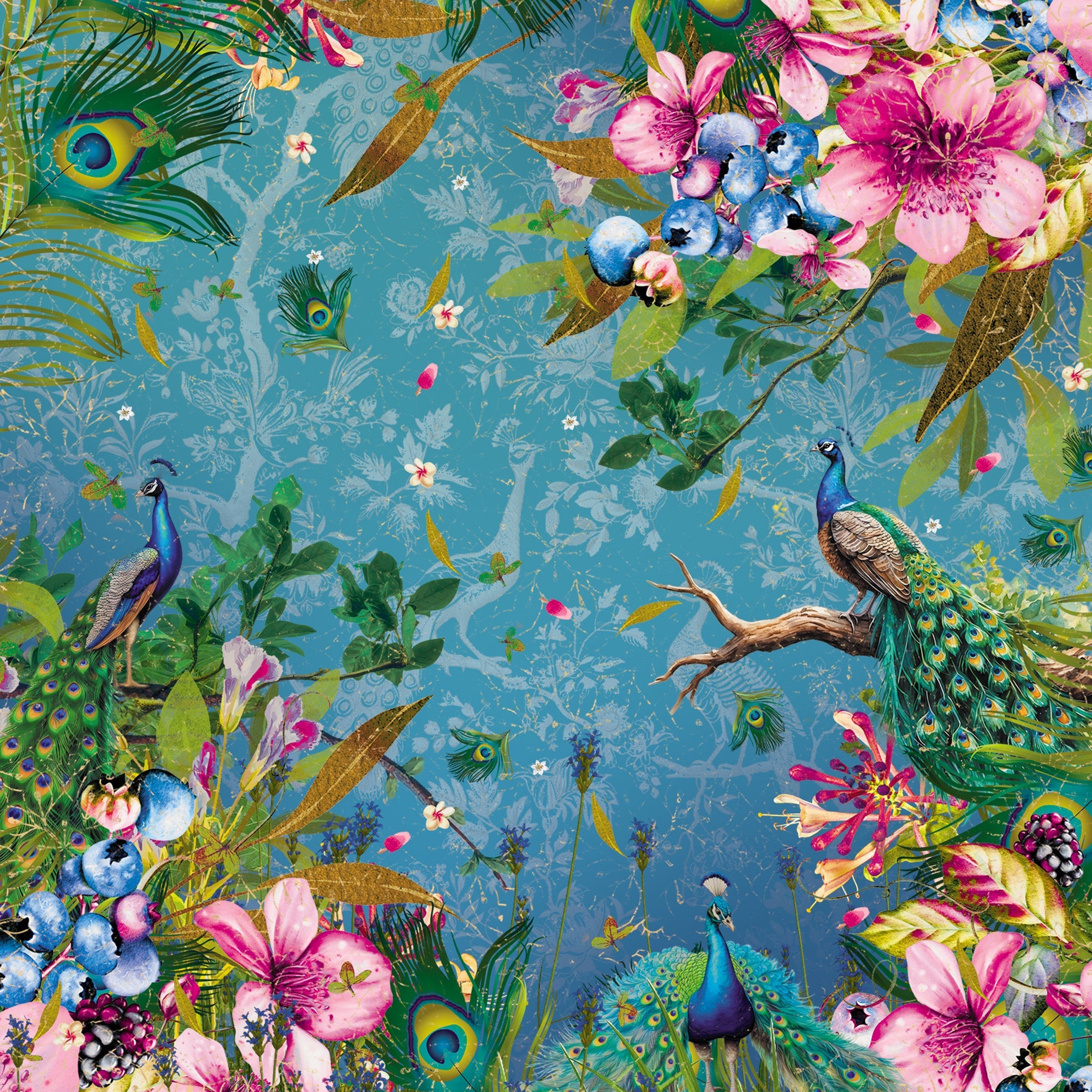 Graceful Plumes Paper Pad 12”x12”