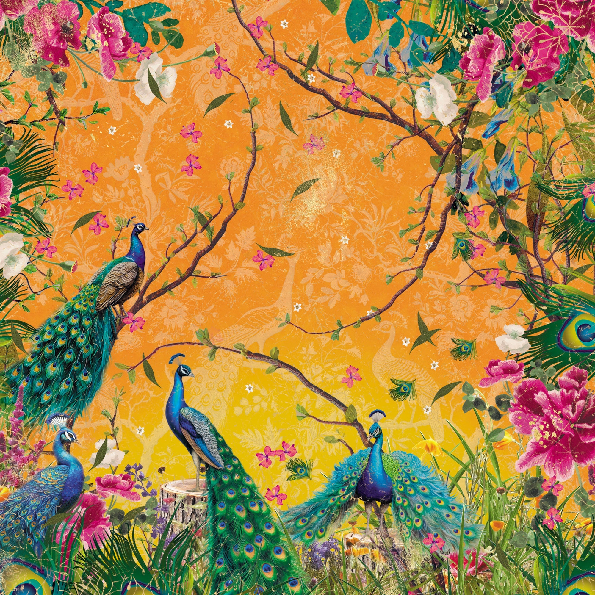 Graceful Plumes Paper Pad 12”x12”