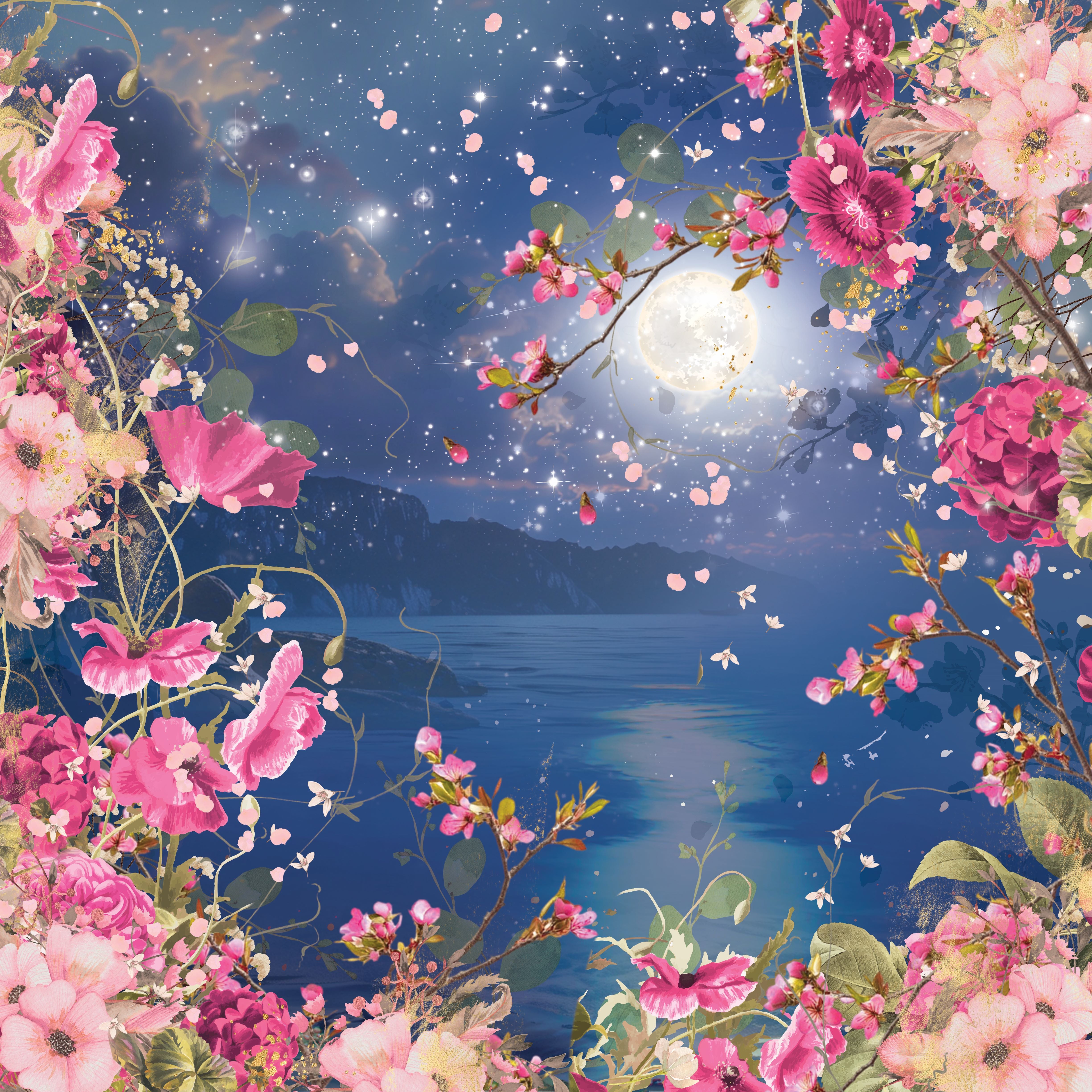 Natures Garden Lunar Blooms - 12”x12” Paper Pad