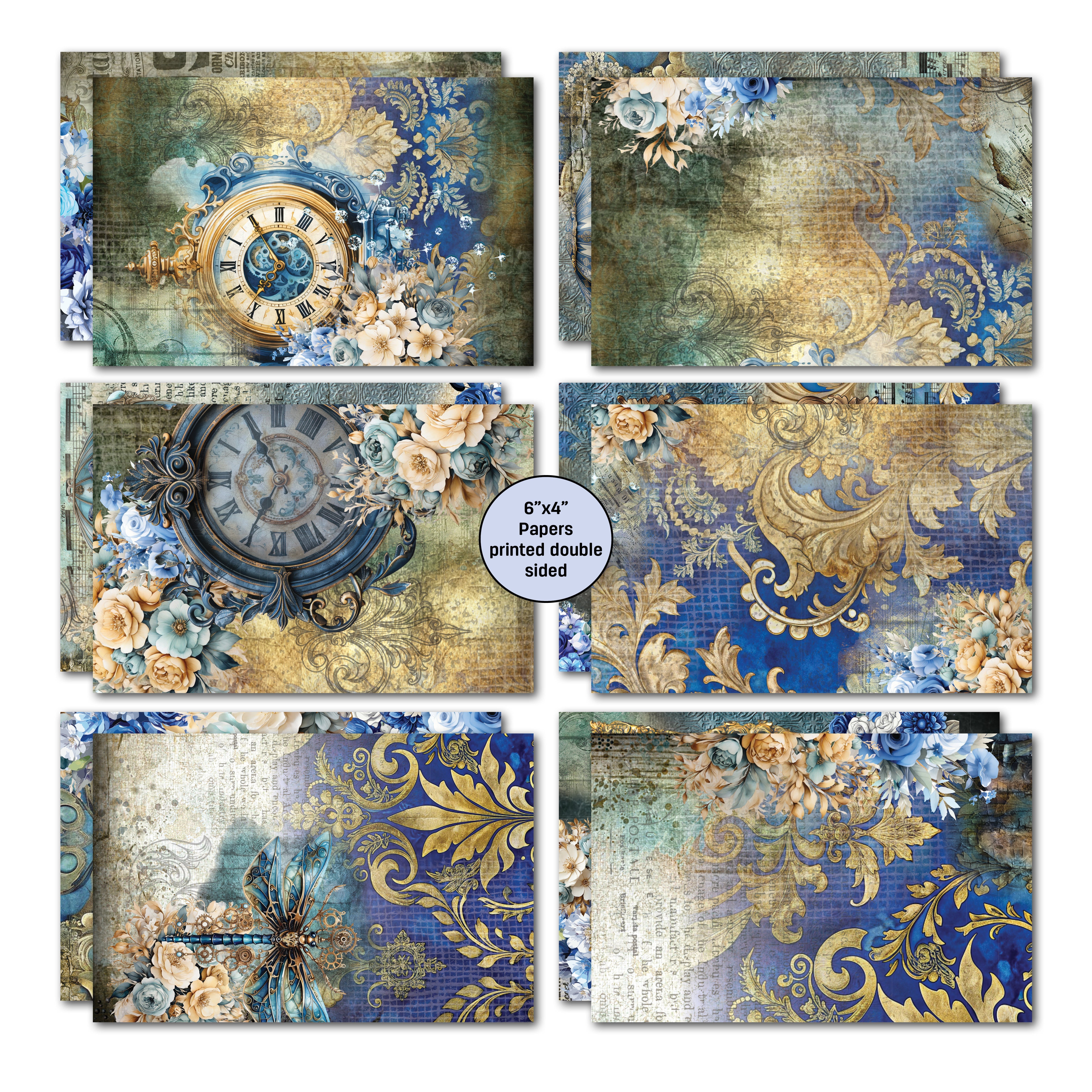 3Quarter Designs Grunged Baroque  6x4 Card Pack