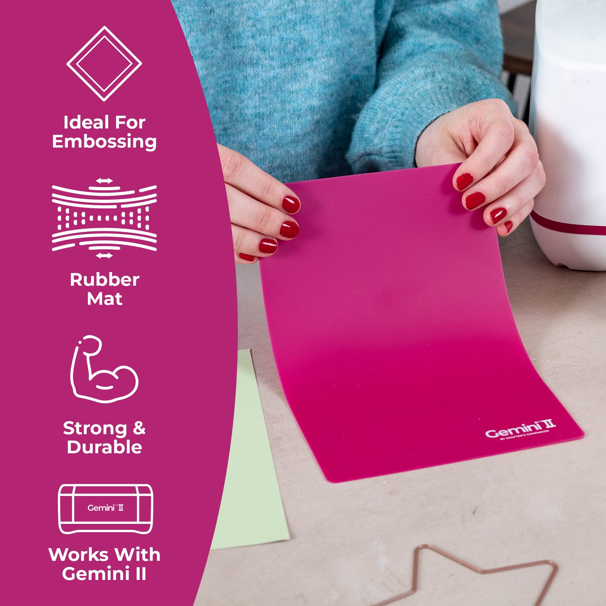 Gemini II Accessories - 9x6 Rubber Embossing Mat