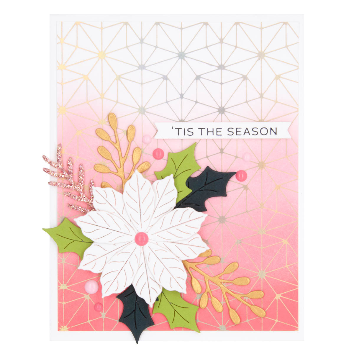 Glimmer Monoline Stars Hot Foil Plate from the Glimmer for the Holidays Collection