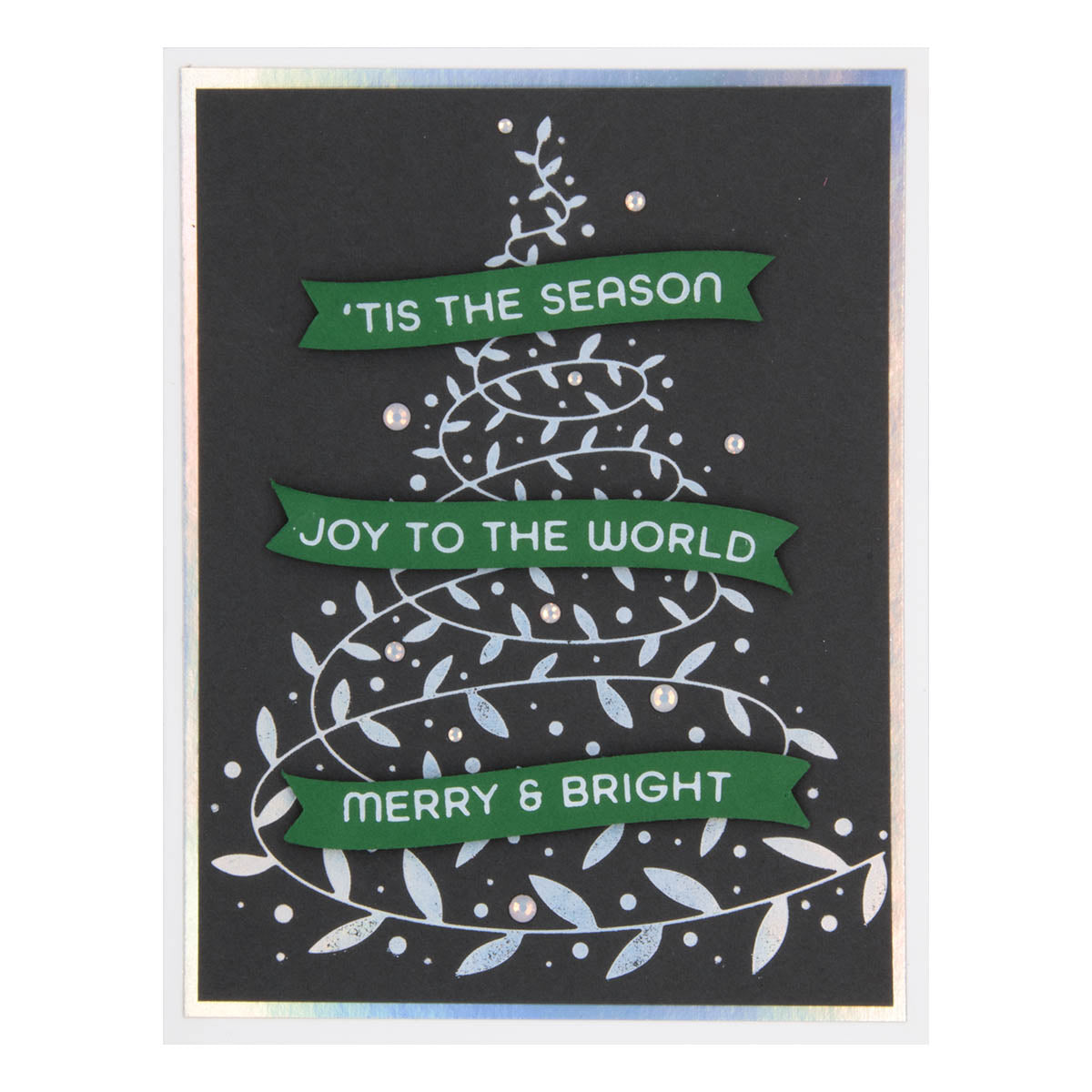 Comfort & Joy Sentiments Hot Foil Plate & Die Set from the Glimmer for the Holidays Collection