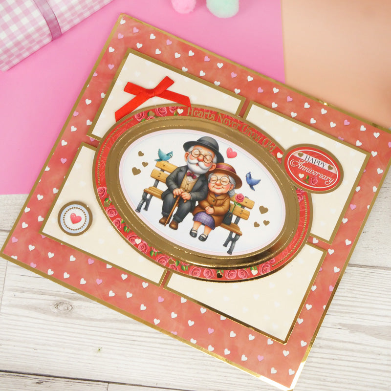 Hearts Never Grow Old Luxury Topper Set