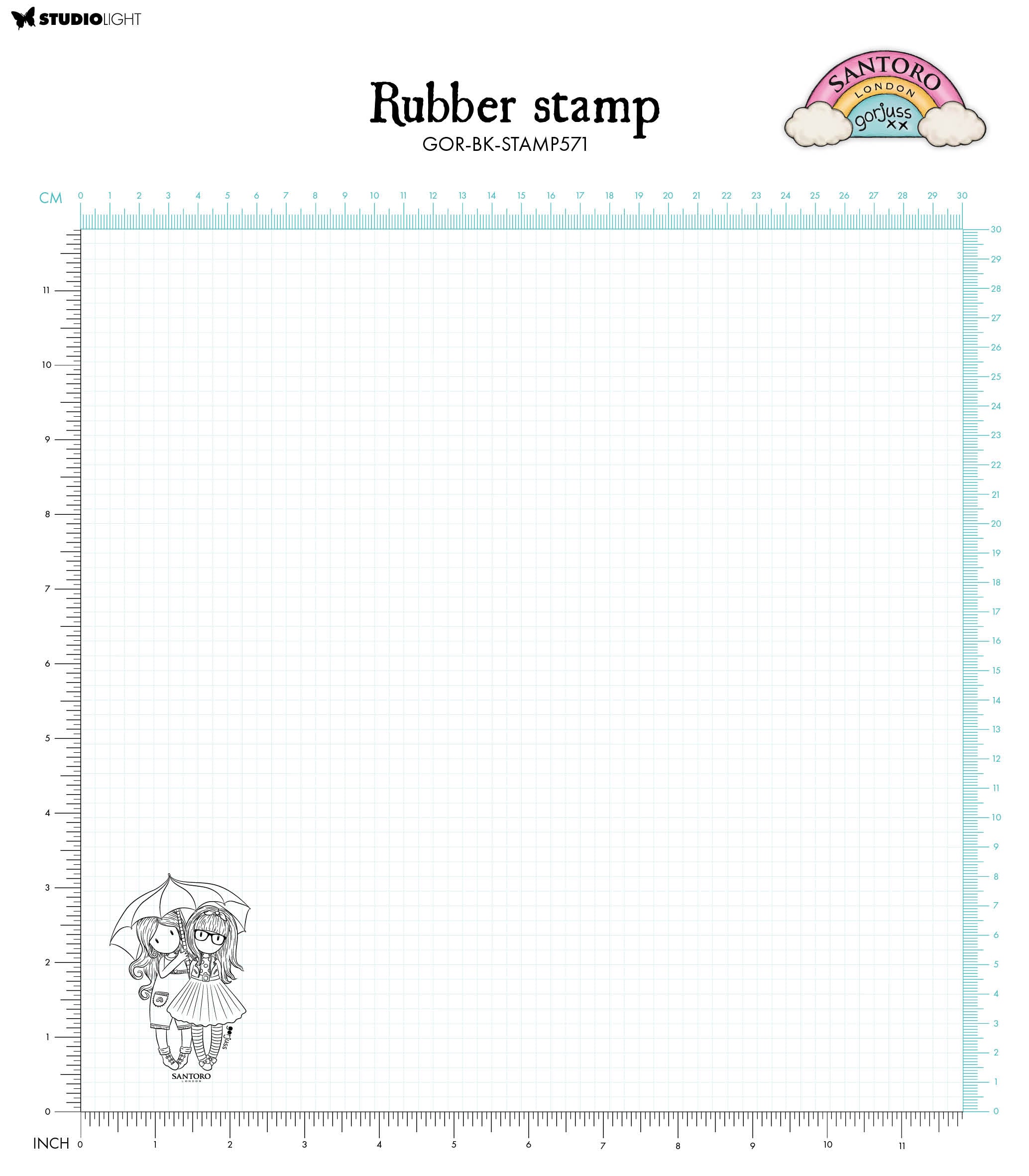SAN Cling Stamp Gorjuss - Be Kind Be Kind To Each Other 55x90x5mm 1 PC nr.571