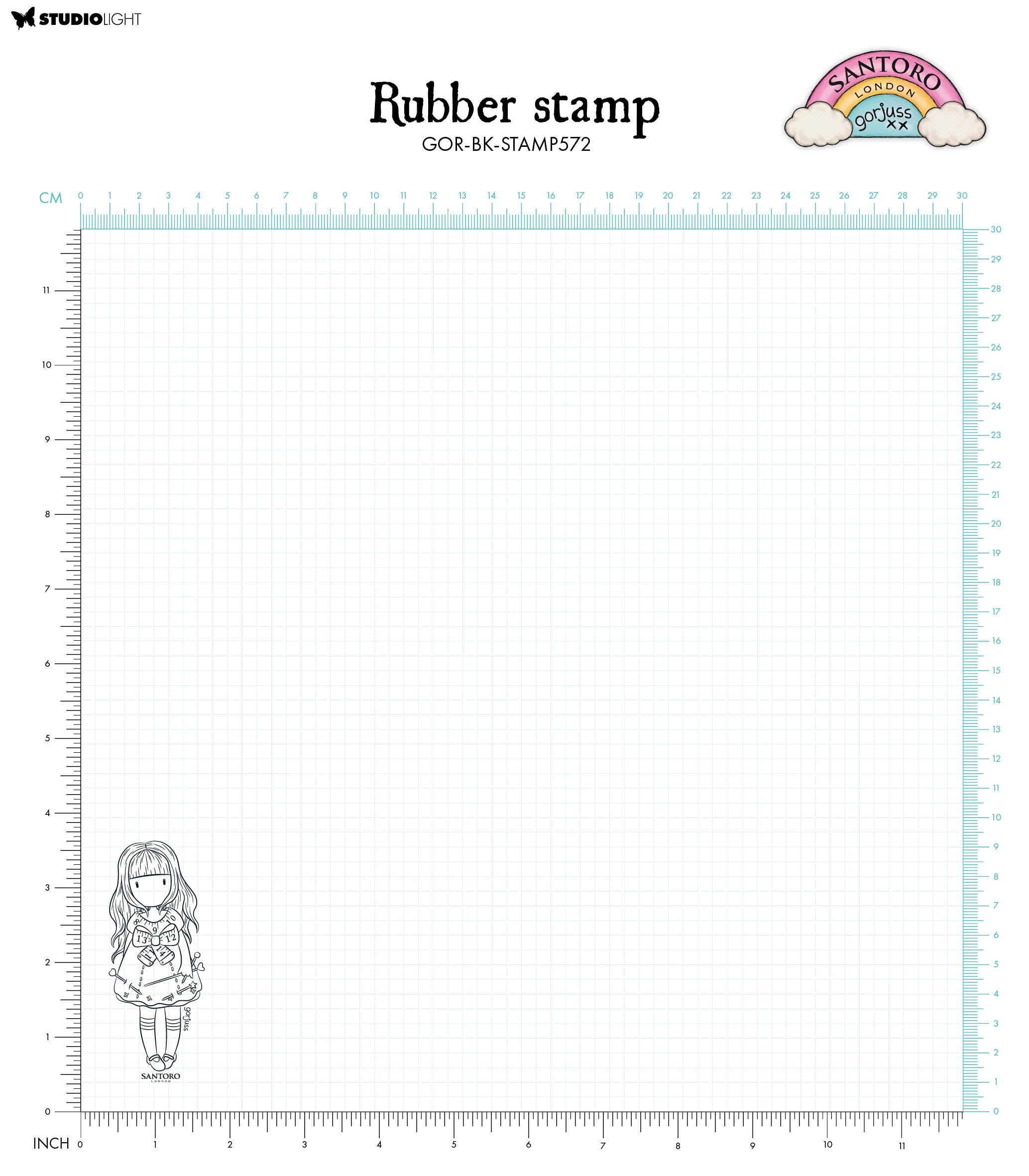SAN Cling Stamp Gorjuss - Be Kind Be Kind To Our Planet 55x90x5mm 1 PC nr.572