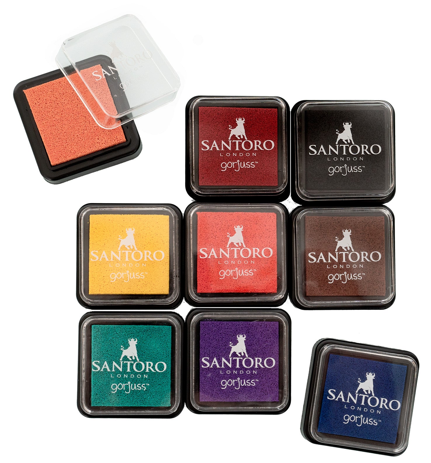 SAN Ink Pads 9 Colors Gorjuss Essentials 120x138x20mm 9 PC nr.11