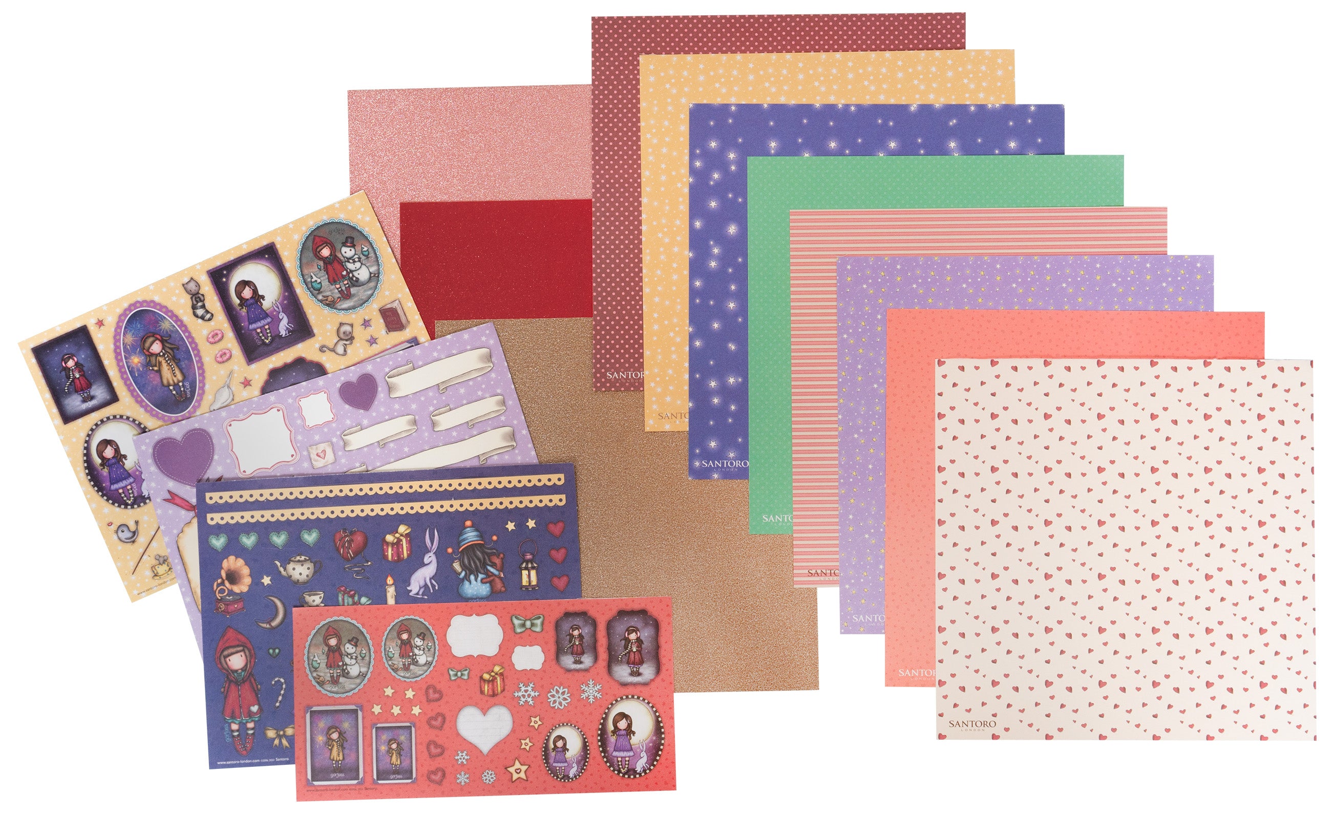 SAN Craft Set Paper, Stickers & Glitter Gorjuss Essentials 203x203x3mm 15 SH nr.03